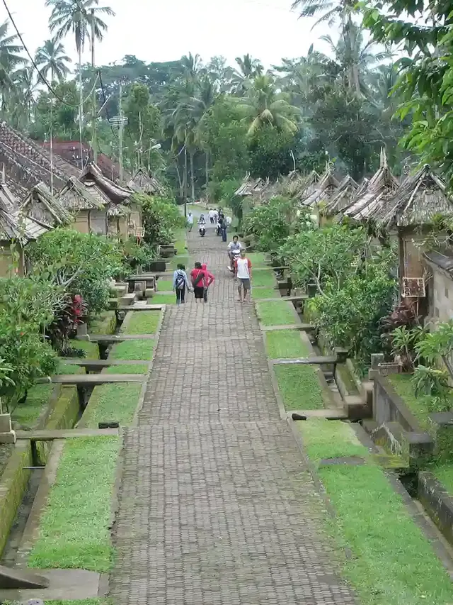 The traditional village lane at Penglipuran, kept as it has always been